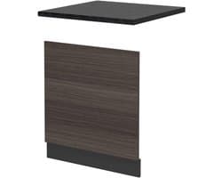 Vaatwasser Paneel - Keukenfront - Keuken Inrichting - Modulair Ontwerp - 60 cm Breed - Antraciet