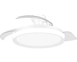 Philips Bliss Plafondventilator met ingebouwde LED-lamp - 3 Intrekbare bladen, diameter: 106cm - 4500 Lumen - Instelbaar wit licht van 2700K tot 6500K - Dimbaar tot 5% - Afstandsbediening - Wit