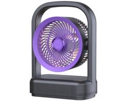 Ventilatoren-Stille Tafelventilator - USB Oplaadbaar - 20dB Fluisterstil - 330° Draaibaar - Persoonlijke Bureauventilator voor Slaapkamer en Kantoor