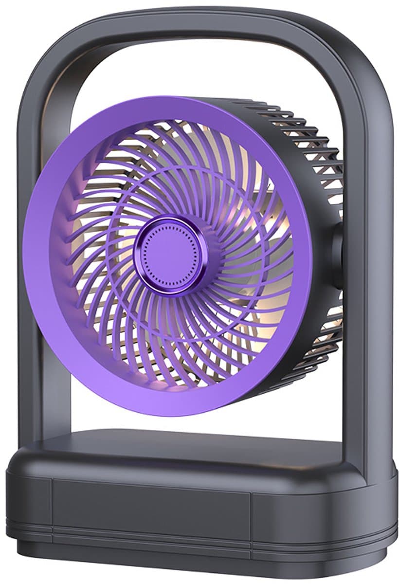 Ventilatoren-Stille Tafelventilator - USB Oplaadbaar - 20dB Fluisterstil - 330° Draaibaar - Persoonlijke Bureauventilator voor Slaapkamer en Kantoor — afbeelding 1