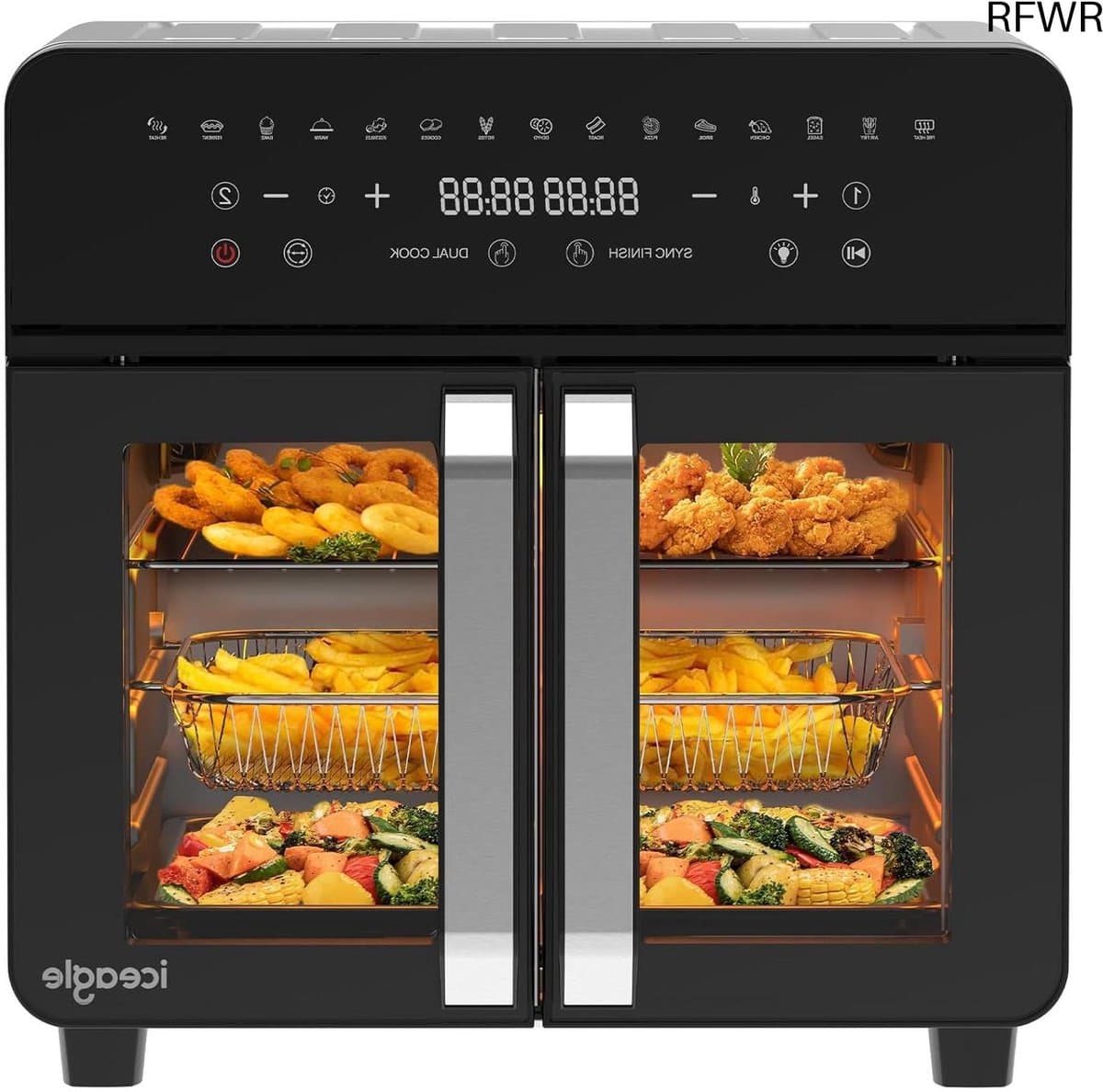Dubbele Airfryer XL - Hetelucht Friteuse - Airfryer met Dubbele Mand - Snelkoken — afbeelding 1