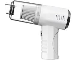 Oplaadbare mini handstofzuiger met USB Type-C-aansluiting en LED-verlichting, geschikt voor auto's, huizen en huisdieren.