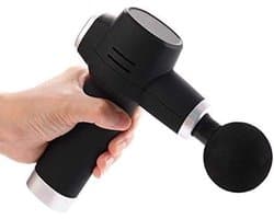 Mini Massage Gun - Hand Massager Elektrisch - Spierherstel - 4 Massagekoppen - 390g - Zwart