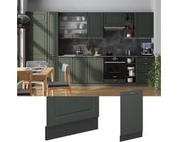 Keuken Vaatwasser Frontpaneel Landhuis Stijl Groen-Goud 45 cm Inbouw