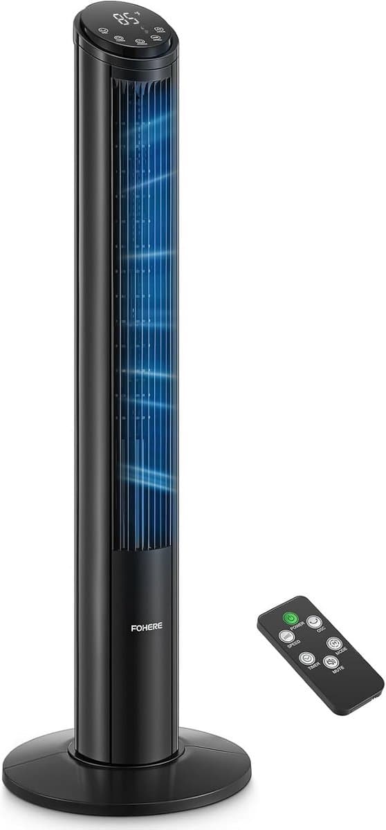 Torenventilator met Afstandsbediening, 7 Bladstanden en Timer voor Thuis — afbeelding 1