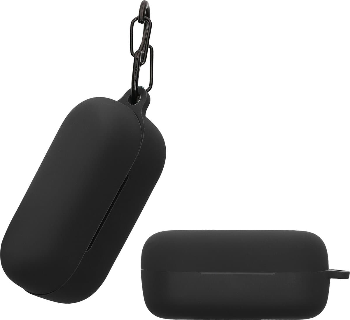 kwmobile Hoes geschikt voor Sony WF-C510 - Siliconen cover voor oordopjes in zwart — afbeelding 1