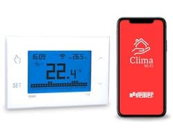Wifi Wekelijkse Klokthermostaat voor Verwarming en Koeling via App
