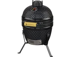 KitchenBrothers Kamado BBQ - 13 Inch Houtskool Barbecue - 27⌀ cm - PFAS-vrij - Egg BBQ - Vaderdag Cadeau - Zwart