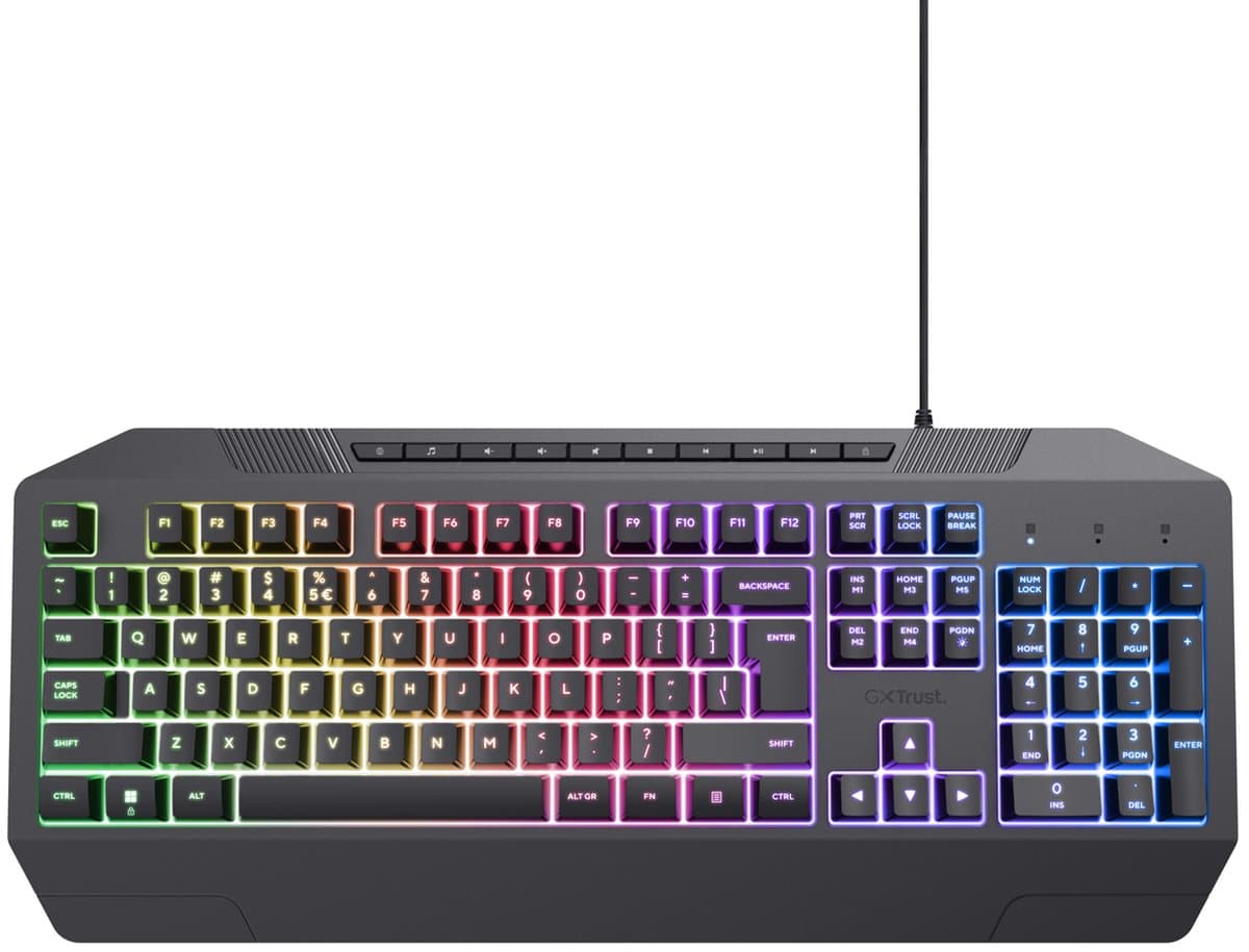 Trust GXT836 EVOCX Gaming keyboard met verlichting en polssteun — afbeelding 1