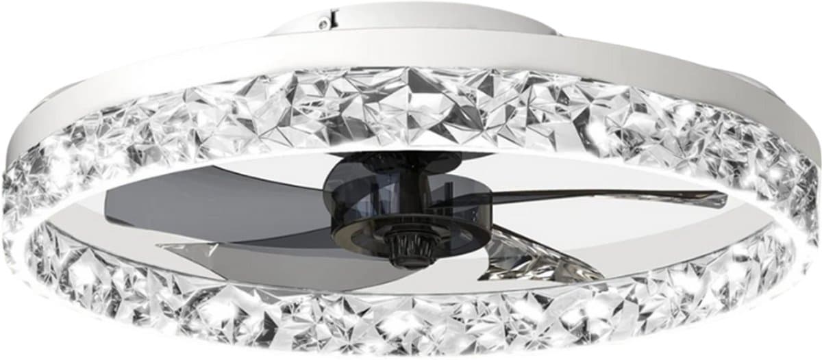 Bovista Plafondventilator - Met Verlichting - Plafond Ventilator - Met Lamp - Plafonniere Met Ventilator - Met Licht - Wit — afbeelding 1
