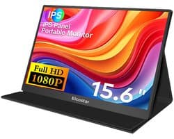 Elcostar Portable Monitor 15.6 Inch - Full HD - IPS Beeldscherm - USB-C monitor - Draagbare Gaming Monitor - HDMI - 2025 model