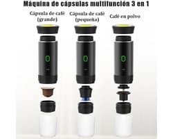 6Seven - 3 in 1 espressomachine - Ingeboeuwde verwarming - 20 bar druk - Warm en kou element - 60 ml Watertank - Max 86 Graden