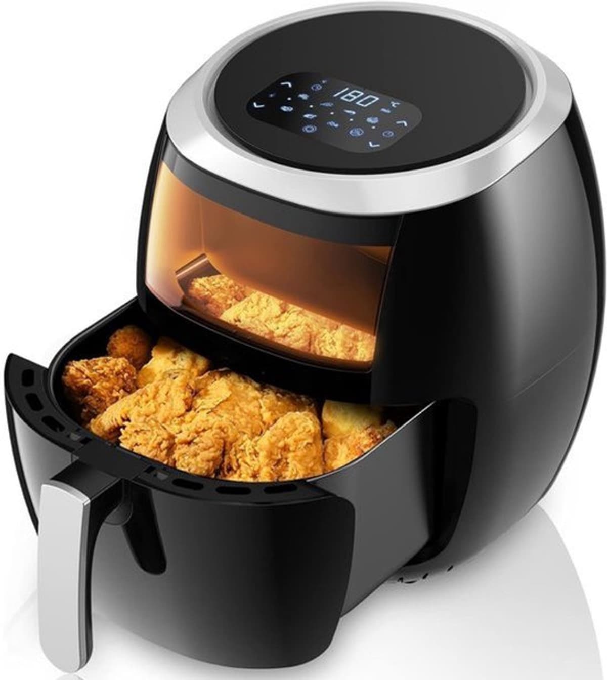 Heteluchtfriteuse - 8 Liter Capaciteit - LED-Touchscreen - 8 Programma's - Olievrij Koken - Met Observatievenster — afbeelding 1