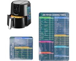 2 stuks airfryer-accessoires, magnetische kruidentips, Air Fryer kooktijd, Air Fryer kooktijd, accessoires voor luchtfriteuse met receptenkaarten, snelle referentiegids