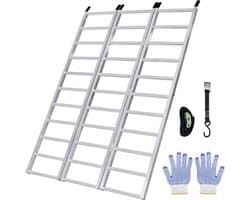 Opvouwbare Oprit Laadhelling - 240 Cm Lang - Zwart Kunststof - 3000 Kg Draagvermogen - Voor Motorfiets En ATV