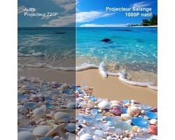 Beamer Android 14 Smart - 1080P Native Resolutie - 400 ANSI Lumen - LED - Draagbaar Voor Thuisbioscoop
