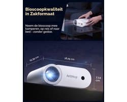Mini Beamer 200 ANSI Lumen - 1080p Full HD Resolutie - LCD Scherm - Draagbaar Met Bluetooth En Wi-Fi - Voor Thuisbioscoop En Gaming