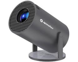 Mini Beamer Wit - 4K Resolutie - Wifi Bluetooth - Draagbaar - Home Theater Projector