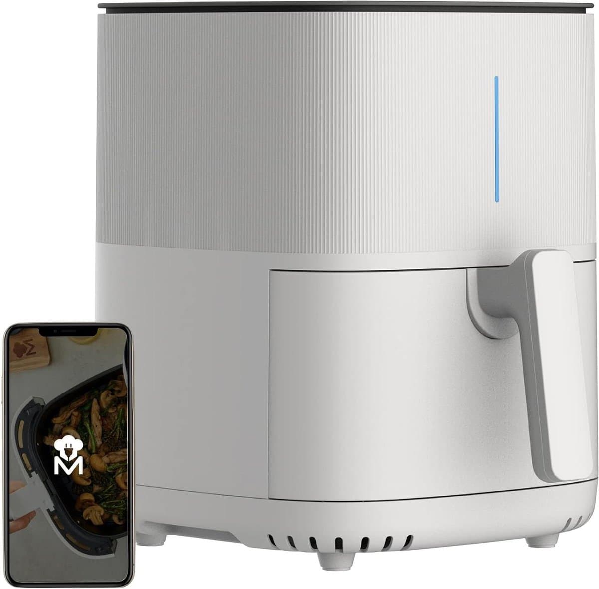 Hete Lucht Frituurpan - Airfryer Keuken - Gezond Koken - Digitaal Touchscreen - 5 Liter Inhoud - Wit — afbeelding 1