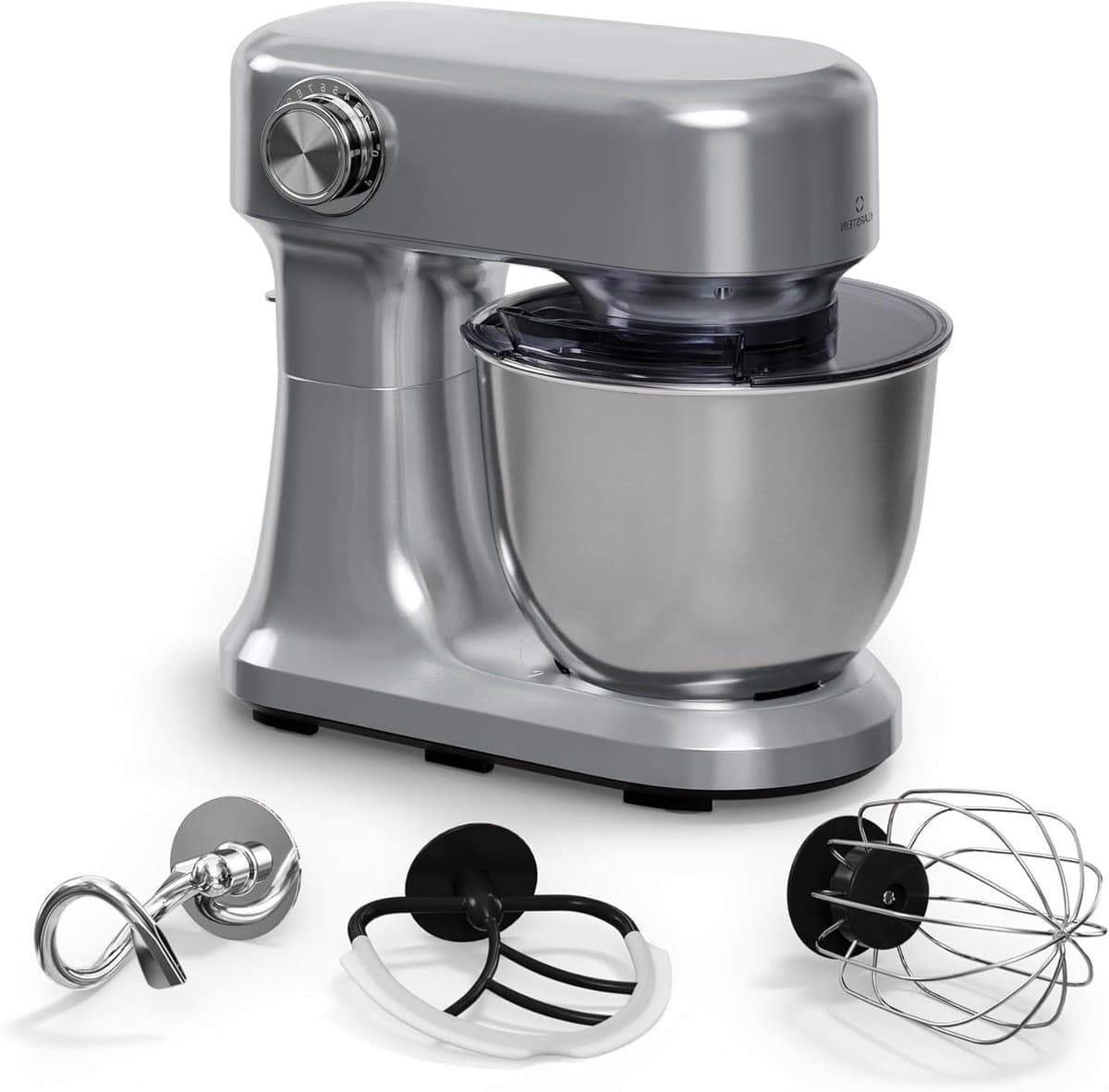 Staande Mixer - Keukenmixer Deegmixer - Bakken en Koken - Planetaire Mengbeweging - 5 Liter Kom - Zilver — afbeelding 1