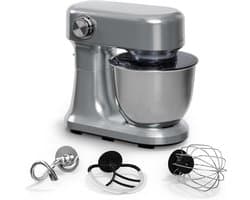 Staande Mixer - Keukenmixer Deegmixer - Bakken en Koken - Planetaire Mengbeweging - 5 Liter Kom - Zilver