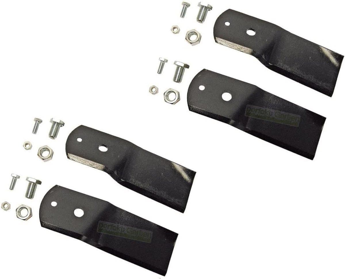 Dailygoods- Messen 4 x 17 cm - Gecertificeerd Staal - Scherp en Uitgebalanceerd - Compatibel met Stiga - Set van 2 - Inclusief Schroeven en Moeren - Grasmaaierbladen — afbeelding 1