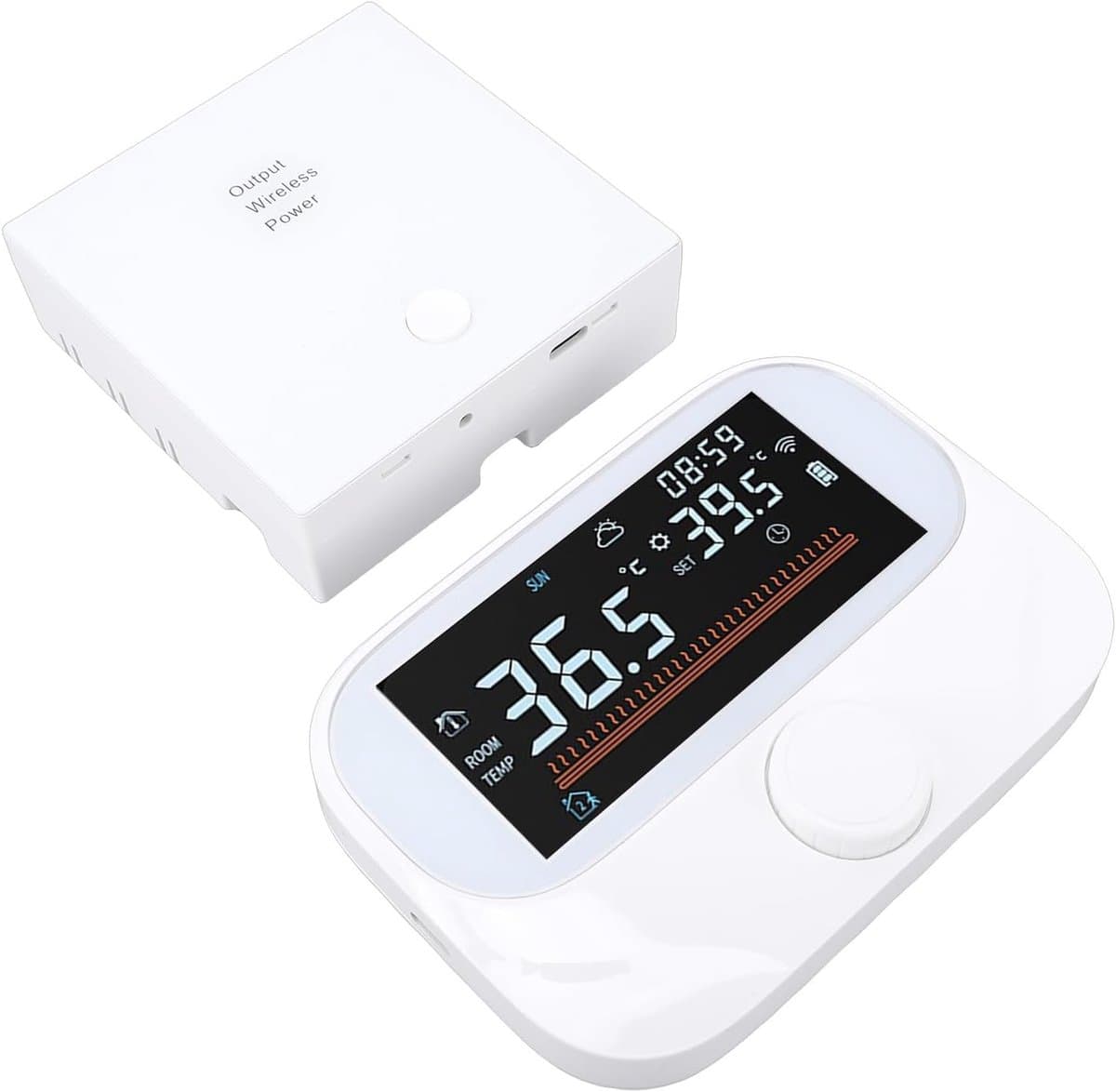 Slimme Thermostaat - Verwarming Bediening - Energie Besparen - Draadloze Bediening - 118x86x24mm - Wit — afbeelding 1
