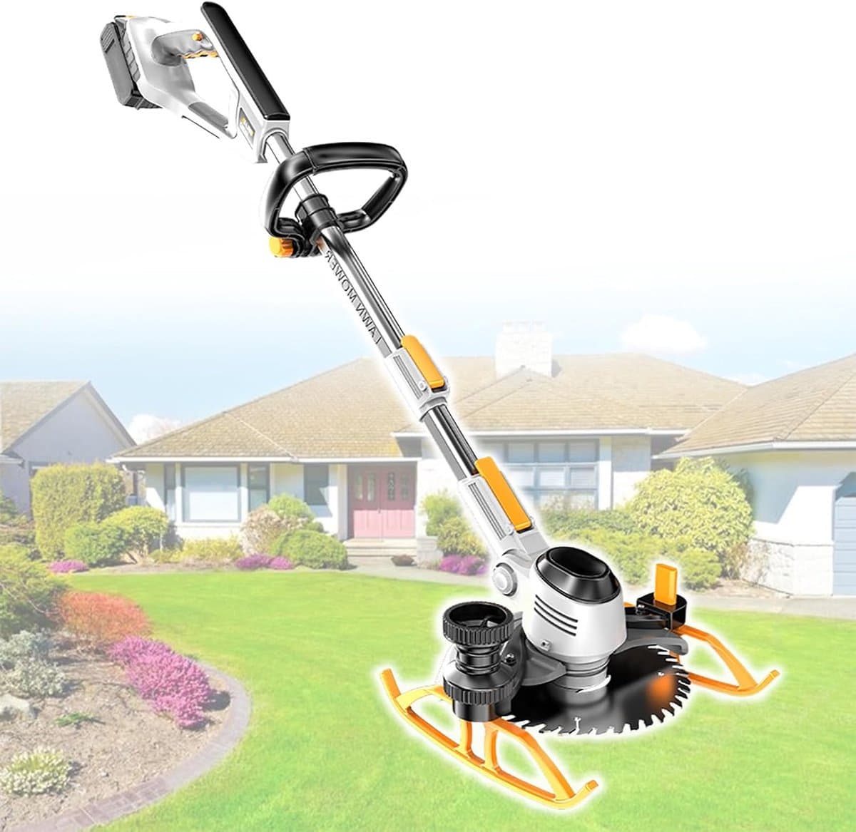 Draadloze Grasmaaier - Kantenmaaier Snoeier - Tuin Onderhoud - 3 In 1 Functionaliteit - 95 cm Lengte - Zwart — afbeelding 1