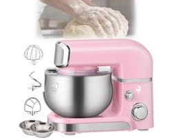 Stand Mixer - Keukenmachine - Ingrediënten Mengen - 6 Snelheden - 3.5 Liter Kom - Roze