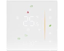 Slimme Thermostaat - WiFi Regelaar - Kamertemperatuur Instellen - Programmeerbare Schema's - 240 Volt - Wit