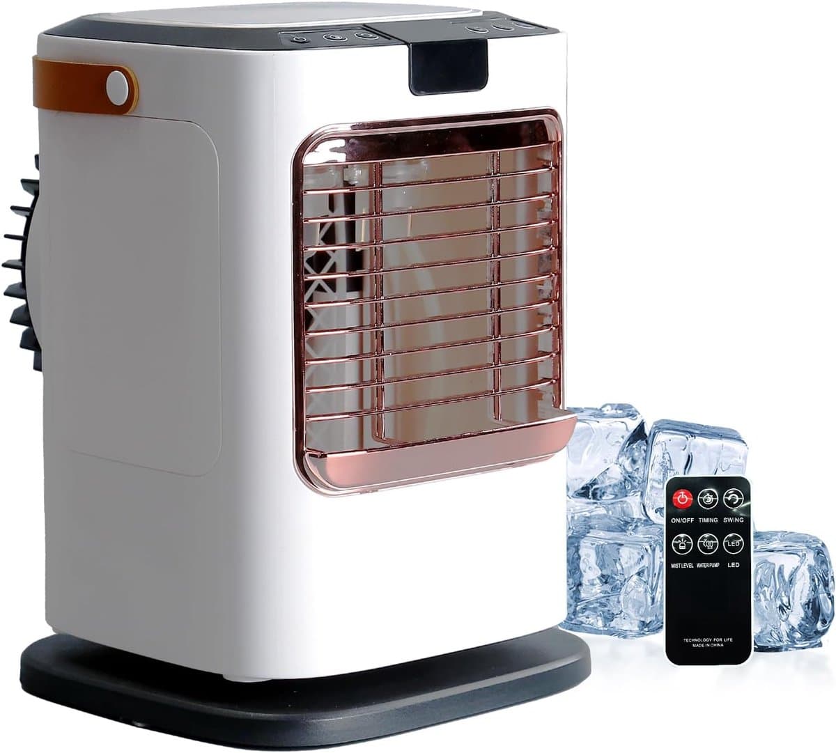 Mobiele Airconditioner - Compacte Luchtkoeler met 6 Snelheden, 120° Oscillerend, 1300 ml Watertank, Afstandsbediening & USB voor Slaapkamer en Kantoor — afbeelding 1