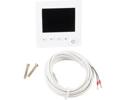 Programmeerbare Thermostaat - Digitale Temperatuurregelaar - Energie Besparen - Lage Stroomverbruik - 86 x 86 mm - Wit