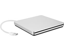 Externe Dvd Brander - Draagbare Schrijver - Data Back-up - Ultradun Ontwerp - 14.2 cm - Zilver