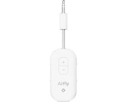 Twelve South AirFly Pro 2 – Geniet van in-flight entertainment – Verbind 1 of 2 hoofdtelefoons via Bluetooth – 25+ uur batterijduur - Wit