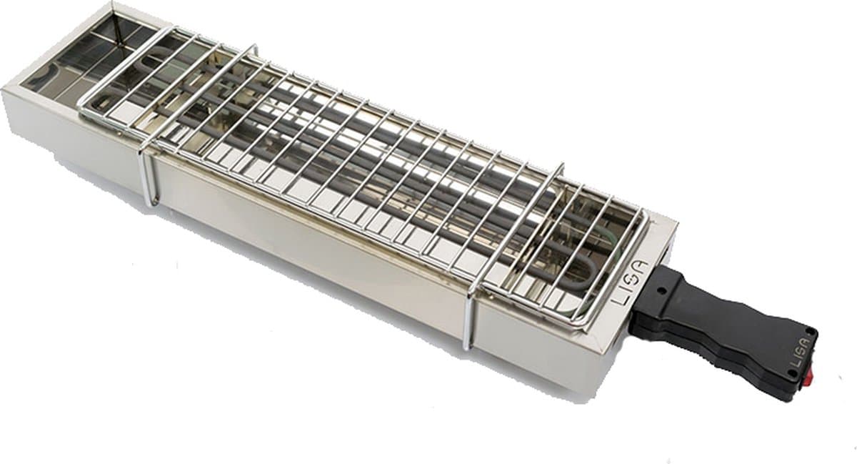 Spiedini ElectroGrill 1800 - Elektrische grill/bbq (met rooster) voor binnen, voor het grillen/barbecuen van saté, arrosticini of spiesjes - 1800 Watt - Materiaal: rvs — afbeelding 1