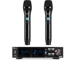 Power Dynamics PD522 microfoonsysteem met 2 draadloze UHF microfoons - 2x 100 kanalen - Met koffer