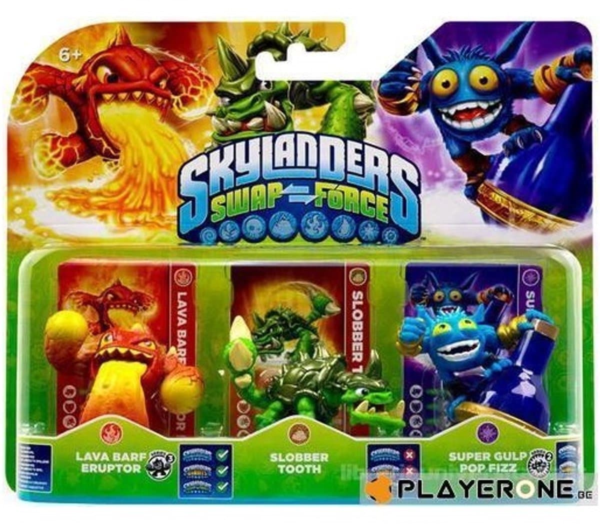 Skylanders Swap Force: Adventure Triple Pack Slobber Tooth, Eruptor, Pop Fizz — afbeelding 1