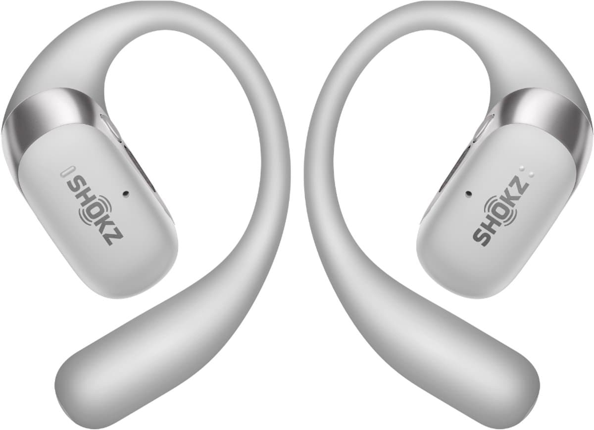 Shokz OpenFit 2+ Open-ear Sporthoofdtelefoon – Dolby Audio – Draadloze Oordopjes – Grijs — afbeelding 1