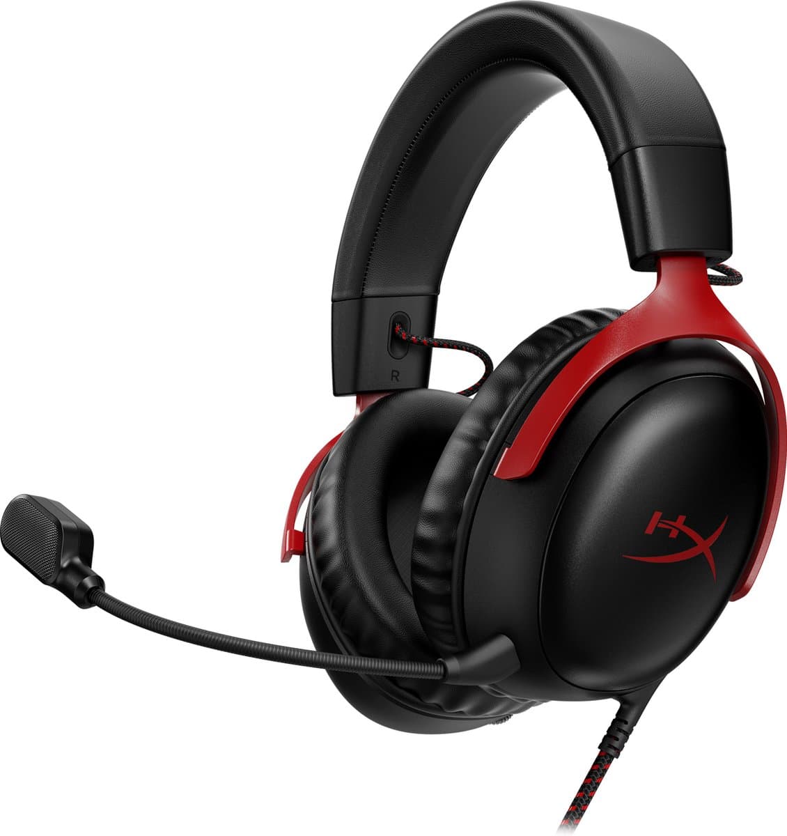 HyperX Cloud III Wired Gaming Headset - Zwart/Rood (PC, PS5, Xbox Series X/S) — afbeelding 1