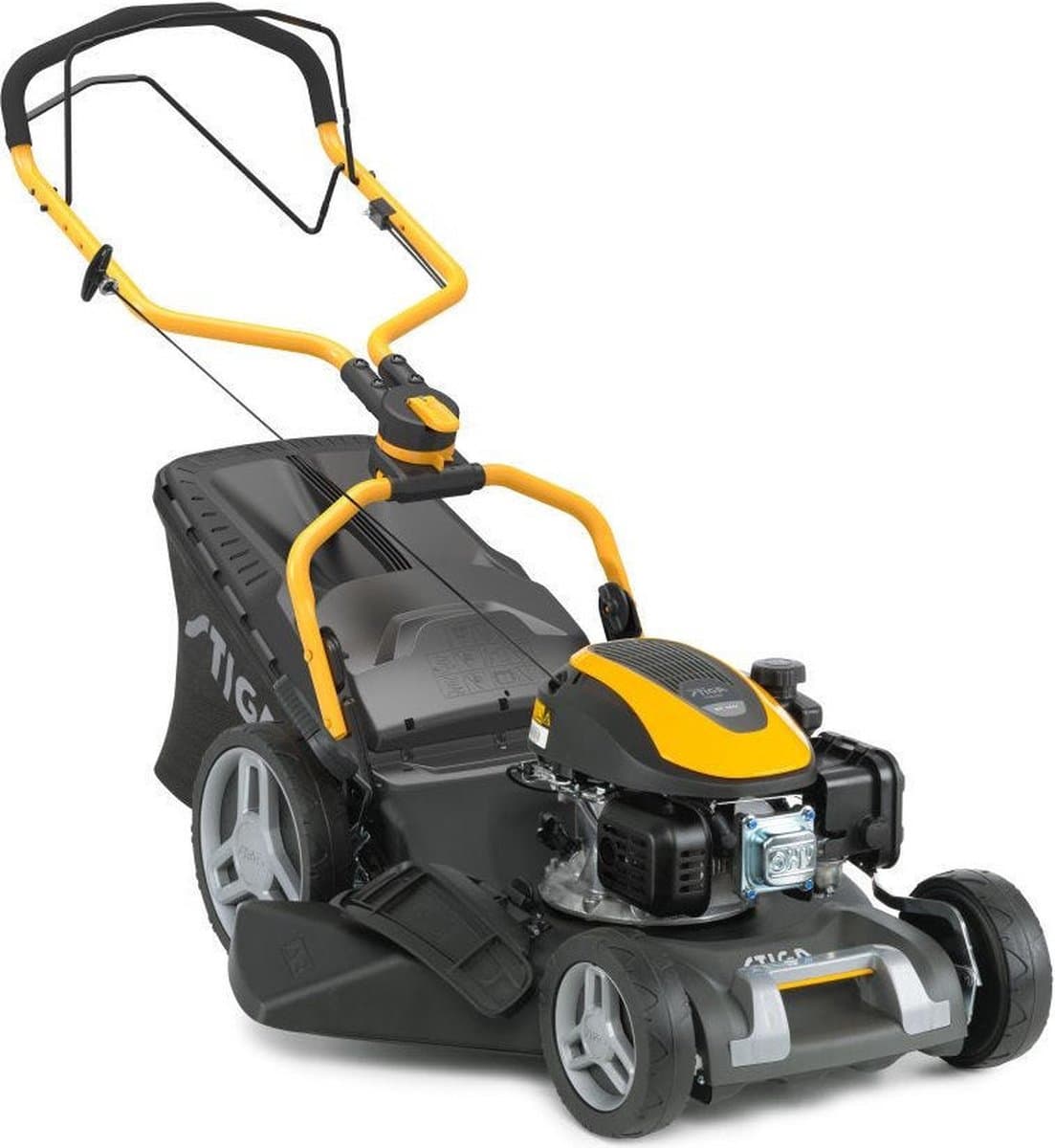 Stiga Grasmaaier Combi 748 S Benzine 2,2 Kw 155 Cm Zwart/geel — afbeelding 1