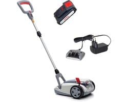 Accu Grasmaaier - Kleine Maaier - Gazon Onderhoud - Mulchfunctie - 21 cm Maaibreedte - Grijs Rood