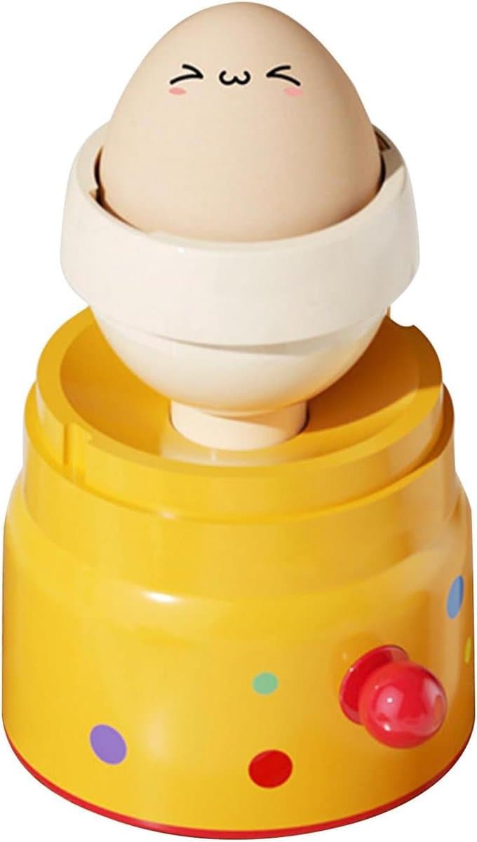 Gouden Eiermachine - Handmixer Shaker - Eieren Mengen - Handmatig Mechanisme - 15.5 x 8 cm - Geel — afbeelding 1