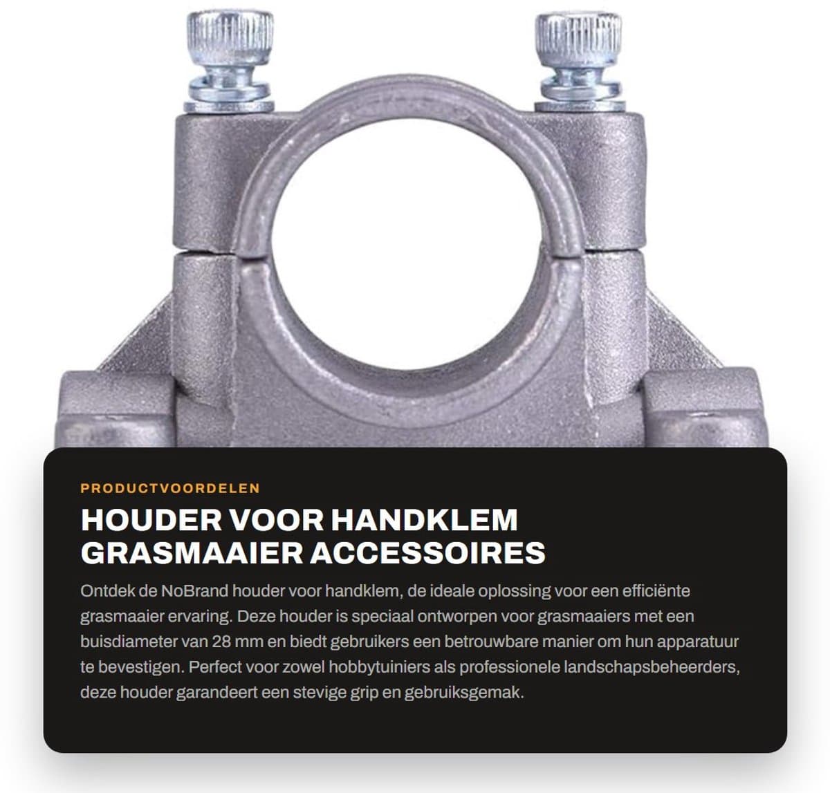 Dailygoods- Houder - Handklem - Grasmaaier - Buis - 28 mm - Duurzaam - Grasmaaierhouder — afbeelding 1