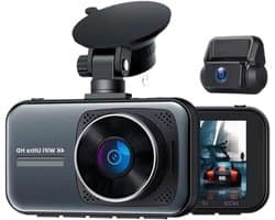 Dashcam GPS Wifi - Autocamera DVR - Veilig Rijden - 24 Uur Parkeerbewaking - 128GB Opslag - Zwart