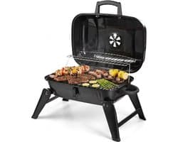 Zenzee® Barbecue - Houtskool - Houtskool BBQ - Tafel BBQ - Balkon BBQ - Camping BBQ - Draagbaar - Zwart