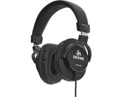 Studio Hoofdtelefoon - incl. 6.3mm adapter - Devine PRO 2000 - Zwart