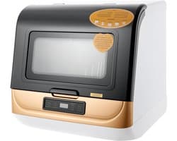 Mini vaatwasser - Compacte tafelmodel - Efficiënt afwassen - 3 spoelprogramma's - 4-6 personen - Wit