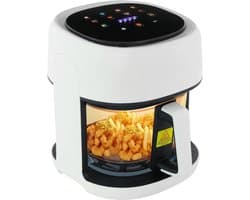 Hete Lucht Frituurpan - Airfryer Zonder Olie - Gezond Bakken - Doorzichtig Mandje - 3.3 Liter - Wit