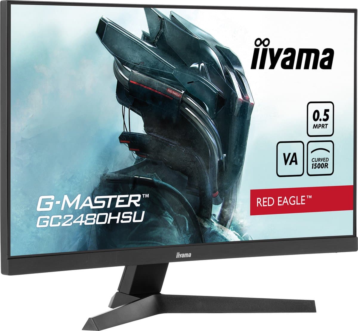 iiyama G-Master GC2480HSU-B1 Red Eagle - 24 inch - Full HD - VA - 180 Hz - Curved — afbeelding 1