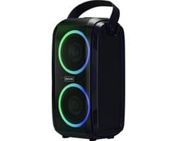 Auronic Partybox - Draadloos - Party Speaker - Muziek box - Discolichten - USB, AUX en SD-kaart Aansluiting - Zwart